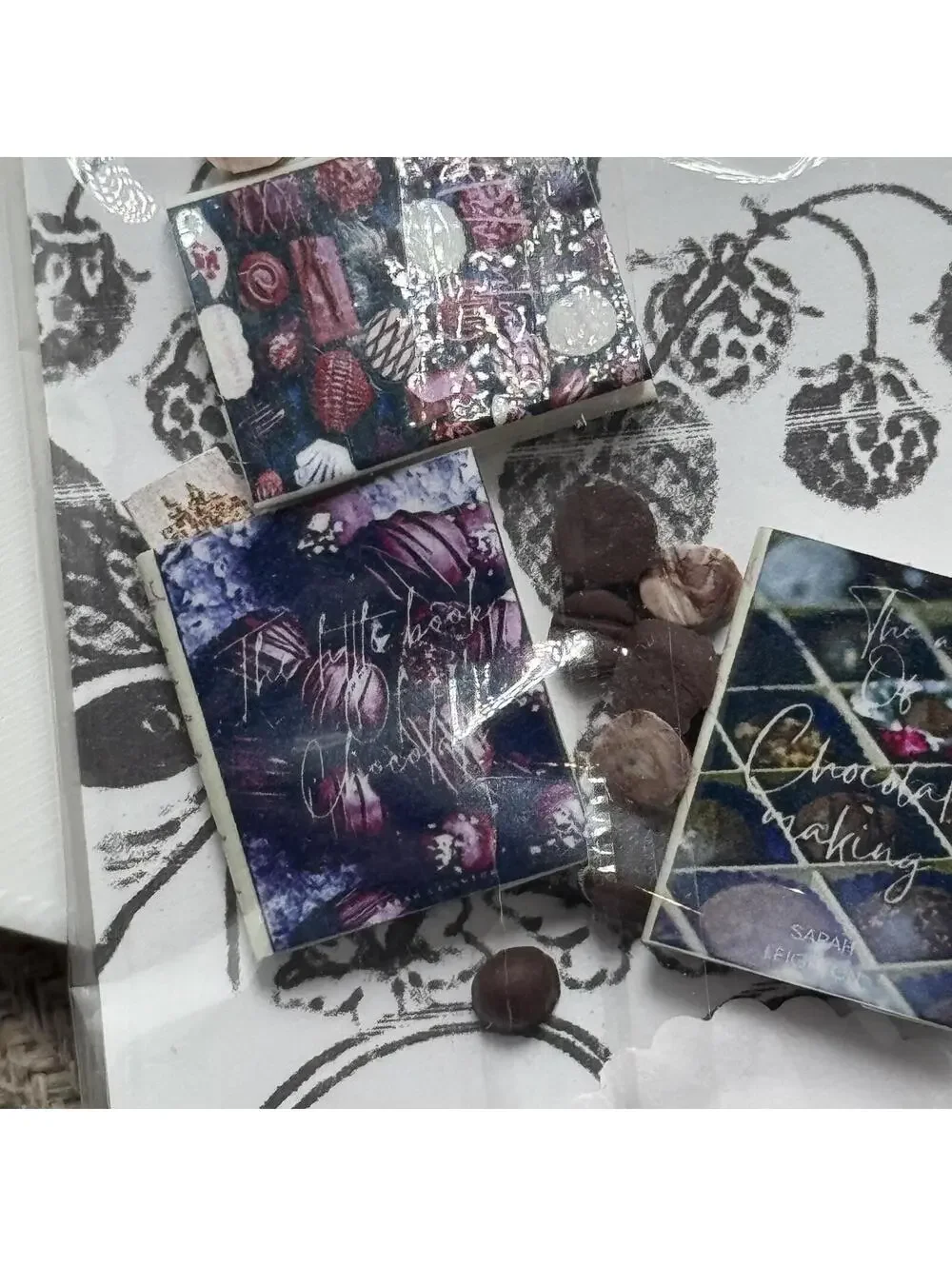 Miniature Cookbook Dollhouse Chocolates Platter Truffles Fancy Book NEW Decadent